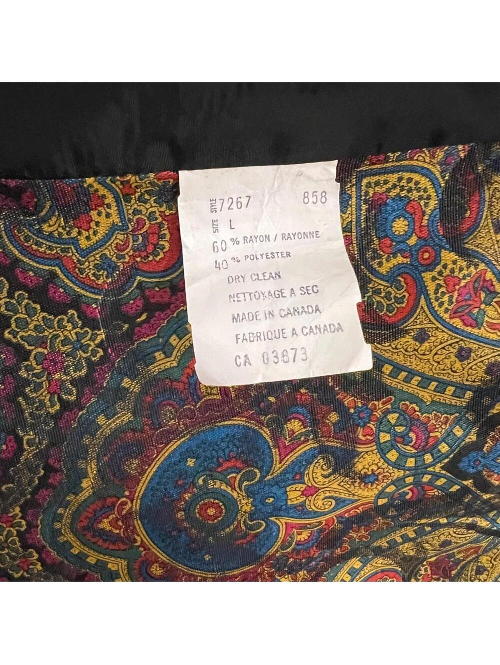 Vintage Jeremy Scott Braemar Paisley Vest Multicolour L - Picture 5 of 6